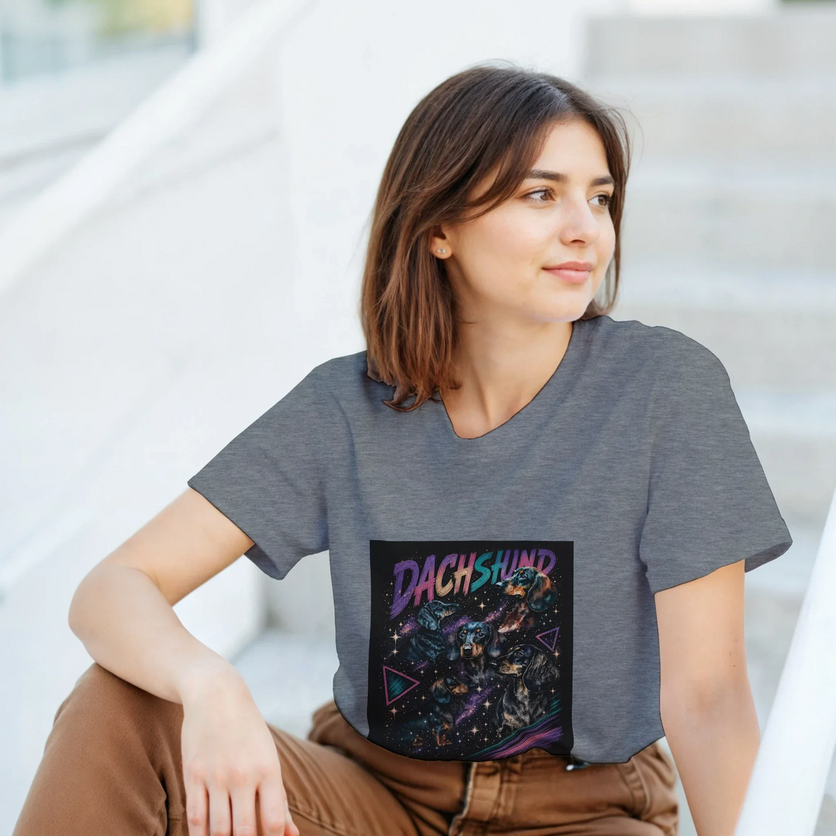 Taxt-shirt, produktbild som visar samtliga färger