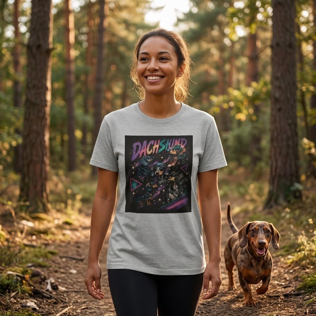Närbild på taxtryck i 90-talsstil på t-shirt